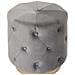 Pouf In Velluto Grigio 40x41 Cm Carrollton - Foto miniatura 13