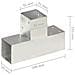 Connettori Per Pali A Forma Di T 4 Pz Metallo Zincato 91x91 Mm - Foto miniatura 7