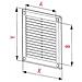 Griglia Di Ventilazione Con Rete 300x300 Mosca. Plastica Di Alta Qualit Bianco (tru-10)  - Foto miniatura 2