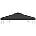 Copertura Superiore Per Gazebo A 2 Strati 310 G / m? 4x3 M Nera - Foto miniatura 7