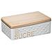 Contenitore Da Cucina Per Zollette Zucchero In Ferro Bianco 1kg 20x13x H6,5 Cm - Foto miniatura 1