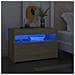Comodini con Luci LED 2 pz Rovere Sonoma 60x35x40 cm - Foto miniatura 1