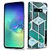 Custodia Compatibile Con Samsung Galaxy S10 In Marmo Oro Bianco Verde Scuro No. 6 - Coperchio Protettivo In Silicone Tpu Con Motivo A Mosaico - Foto miniatura 1