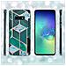 Custodia Compatibile Con Samsung Galaxy S10 In Marmo Oro Bianco Verde Scuro No. 6 - Coperchio Protettivo In Silicone Tpu Con Motivo A Mosaico - Foto miniatura 6