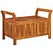 Panca Portaoggetti Giardino Cuscino 91 Cm Legno Massello Acacia - Foto miniatura 3