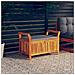 Panca Portaoggetti Giardino Cuscino 91 Cm Legno Massello Acacia - Foto miniatura 1