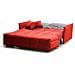 Divano Letto Alissa, Divano A 2 Posti, 100% Made In Italy, Sofà Soggiorno Con Apertura A Carrello, In Tessuto Imbottito, Con Braccioli Standard, Cm 150x90h85, Rosso - Foto miniatura 2
