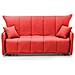 Divano Letto Alissa, Divano A 2 Posti, 100% Made In Italy, Sofà Soggiorno Con Apertura A Carrello, In Tessuto Imbottito, Con Braccioli Standard, Cm 150x90h85, Rosso - Foto miniatura 3