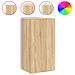 Mobile Tv A Parete Con Luci Led Rovere Sonoma 40,5x35x80 Cm - Foto miniatura 2