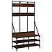 Appendiabiti Con Porta Scarpe Rovere Marrone 100x40x184 Cm - Foto miniatura 2