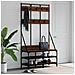 Appendiabiti Con Porta Scarpe Rovere Marrone 100x40x184 Cm - Foto miniatura 1