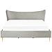 Letto Velluto Chaleix 180 X 200 Cm Grigio Chiaro - Foto miniatura 5