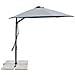 Ombrellone Da Giardino Ø3 Mt Con Antivento E Base A Crociera Perinde - Grey - Foto miniatura 1