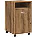 Armadio Con Ruote Rovere Artigianale 33x38x60 Cm In Truciolato - Foto miniatura 2