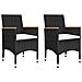 Set Mobili da Pranzo per Giardino 5 pz Nero - Foto miniatura 2