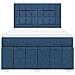 Giroletto a Molle con Materasso Blu 140x190 cm in Tessuto - Foto miniatura 4