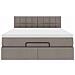 Pouf Letto con Materasso e LED Tortora 140x200 cm in Tessuto - Foto miniatura 8