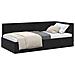 Cornice del letto ad angolo Nero 90 x 190 cm Velluto - Foto miniatura 3