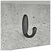 Appendiabiti a muro Grigio cemento 75 x 16 x 26 cm - Foto miniatura 8