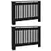 Copertura per radiatori 2 pcs Nero 112 x 19 x 81.5 cm - Foto miniatura 1