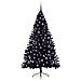 Albero di Natale artificiale con luci integrate Nero 210 cm PVC - Foto miniatura 4