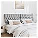 Testiera imbottita Grigio chiaro 180 cm Pino massello - Foto miniatura 3