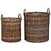 Cestino per piante con archiviazione 2 pcs Marrone Rattan Lacak - Foto miniatura 1