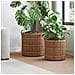 Cestino per piante con archiviazione 2 pcs Marrone Rattan Lacak - Foto miniatura 2