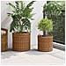 Cestino per piante con archiviazione 2 pcs Marrone Rattan Lacak - Foto miniatura 3