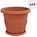 Vasi per Piante 24 pcs Rosso Mattone Ø 26 x 21.5 cm Plastica - Foto miniatura 1