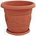 Vasi per Piante 24 pcs Rosso Mattone Ø 26 x 21.5 cm Plastica - Foto miniatura 5