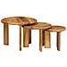Tavoli da Caffè Nido 3 pcs Marrone Legno di mango massello - Foto miniatura 3