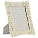 Cornice Portafoto Cempak In Resina Crema Con Fiori E Rigature 15x20 - Foto miniatura 1