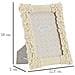 Cornice Portafoto Cempak In Resina Crema Con Fiori E Rigature 15x20 - Foto miniatura 6