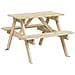 Tavolo da Picnic per 4 Bambini con Ombrellone Legno di Abete - Foto miniatura 8