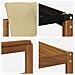 Set di divani da esterno con cuscino 7 pcs Naturale e Beige - Foto miniatura 7