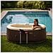 Spa Pool Ovale Pompa Integrata 1800Wt Scalda Acqua Fino 40? 100 Getti Telo Copertura Telo Protezione A Terra 2 Cartucce Filtro Sistema Sicurezza Chiusura Copertura 550 Litri 190*120*65 Cm - Foto miniatura 2