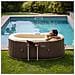 Spa Pool Ovale Pompa Integrata 1800Wt Scalda Acqua Fino 40? 100 Getti Telo Copertura Telo Protezione A Terra 2 Cartucce Filtro Sistema Sicurezza Chiusura Copertura 550 Litri 190*120*65 Cm - Foto miniatura 8