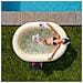 Spa Pool Ovale Pompa Integrata 1800Wt Scalda Acqua Fino 40? 100 Getti Telo Copertura Telo Protezione A Terra 2 Cartucce Filtro Sistema Sicurezza Chiusura Copertura 550 Litri 190*120*65 Cm - Foto miniatura 10