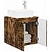 Mobile Lavabo da Parete Rovere Fumo 49,5 x 41 x 63 cm - Foto miniatura 2