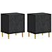 Comodino 2 pcs Nero 43 x 34,5 x 50 cm Legno ingegnerizzato - Foto miniatura 1