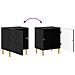 Comodino 2 pcs Nero 43 x 34,5 x 50 cm Legno ingegnerizzato - Foto miniatura 9