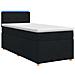 Letto box spring con materasso Nero 80 x 200 cm Tessuto - Foto miniatura 1