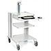 Carrello Professionale - 2 Ripiani + Tastiera E Supporto Monitor - Foto miniatura 1