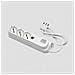 40450 Multipresa 3 Uscite Con 2 Prese Usb 1,5m 3g1 Bianco - Foto miniatura 1