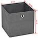 Contenitori 10 pz in Tessuto non Tessuto 32x32x32 cm Grigio - Foto miniatura 3