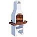 Barbecue A Carbone Bbbq In Muratura Cemento L90xp58xh189cm Esterno Beton Brace - Foto miniatura 1
