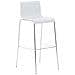 Sgabello Bar Hoover in Polipropilene I Sgabello Alto Design 4 Gambe in Metallo | Sedia Sgabello Impilabile con Schienale I Sgabello Bancone H 76 CM Bianco Base Cromata - Foto miniatura 1