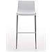 Sgabello Bar Hoover in Polipropilene I Sgabello Alto Design 4 Gambe in Metallo | Sedia Sgabello Impilabile con Schienale I Sgabello Bancone H 76 CM Bianco Base Cromata - Foto miniatura 2
