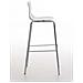 Sgabello Bar Hoover in Polipropilene I Sgabello Alto Design 4 Gambe in Metallo | Sedia Sgabello Impilabile con Schienale I Sgabello Bancone H 76 CM Bianco Base Cromata - Foto miniatura 3